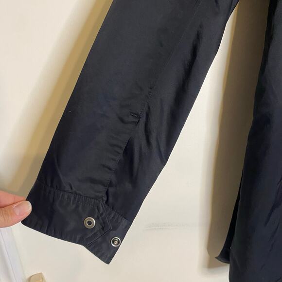 Womens Duluth Trading Co Rain Coat Jacket Long Weatherproof Black Buttons Medium - Picture 11 of 14